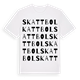 White t-shirt med Skattbol ordlek t-shirt