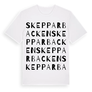 Skepparbacken ordlek t-shirt – ekologisk bomull t-shirt från Pinshirt
