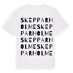 Skepparholme ordlek t-shirt – ekologisk bomull t-shirt från Pinshirt