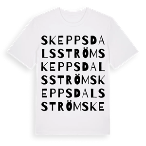 Skeppsdalsström ordlek t-shirt – ekologisk bomull t-shirt från Pinshirt