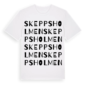 Skeppsholmen ordlek t-shirt – ekologisk bomull t-shirt från Pinshirt