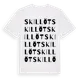 White t-shirt med Skillöt ordlek t-shirt