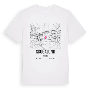 Skogalund karta t-shirt – ekologisk bomull t-shirt från Pinshirt