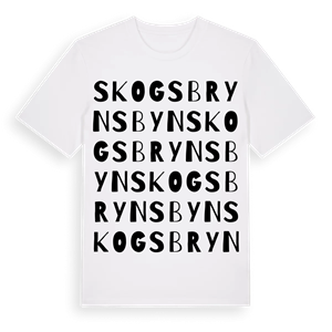 Skogsbrynsbyn ordlek t-shirt – ekologisk bomull t-shirt från Pinshirt