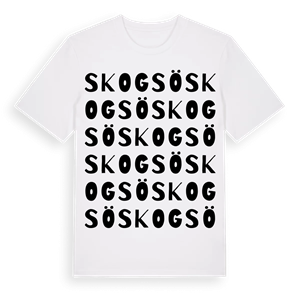 Skogsö ordlek t-shirt – ekologisk bomull t-shirt från Pinshirt