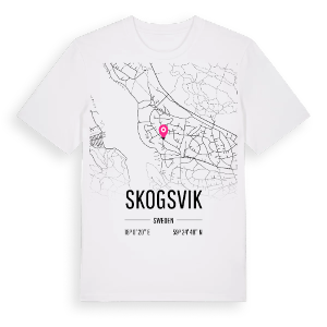 Skogsvik karta t-shirt – ekologisk bomull t-shirt från Pinshirt