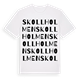 White t-shirt med Skollholmen ordlek t-shirt