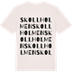Vintage White t-shirt med Skollholmen ordlek t-shirt