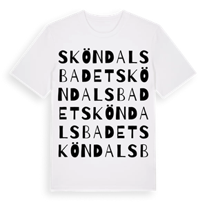 Sköndalsbadet ordlek t-shirt – ekologisk bomull t-shirt från Pinshirt