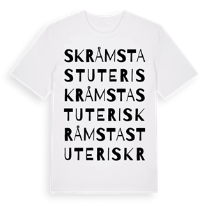 Skråmsta stuteri ordlek t-shirt – ekologisk bomull t-shirt från Pinshirt