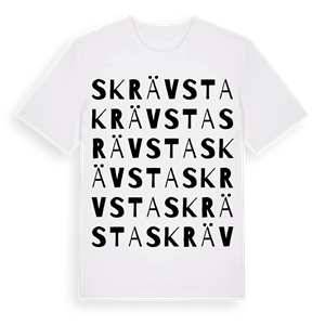 Skrävsta ordlek t-shirt – ekologisk bomull t-shirt från Pinshirt