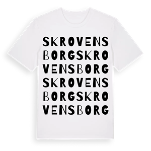 Skrovensborg ordlek t-shirt – ekologisk bomull t-shirt från Pinshirt