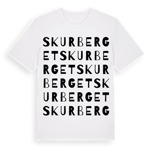 Skurberget ordlek t-shirt – ekologisk bomull t-shirt från Pinshirt