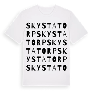Skystatorp ordlek t-shirt – ekologisk bomull t-shirt från Pinshirt