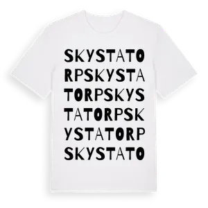 Skystatorp ordlek t-shirt – ekologisk bomull t-shirt från Pinshirt