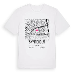 Skytteholm karta t-shirt – ekologisk bomull t-shirt från Pinshirt