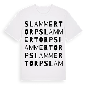Slammertorp ordlek t-shirt – ekologisk bomull t-shirt från Pinshirt