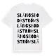 White t-shirt med Slängsboda Ström ordlek t-shirt