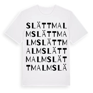 Slättmalm ordlek t-shirt – ekologisk bomull t-shirt från Pinshirt