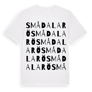 Smådalarö ordlek t-shirt – ekologisk bomull t-shirt från Pinshirt