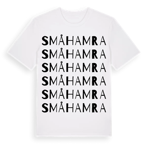 Småhamra ordlek t-shirt – ekologisk bomull t-shirt från Pinshirt