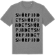 Mid Heather Gray t-shirt med Smörpundet ordlek t-shirt