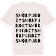 Vintage White t-shirt med Smörpundet ordlek t-shirt