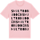Pink Cotton t-shirt med Smultronudden ordlek t-shirt
