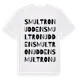 White t-shirt med Smultronudden ordlek t-shirt