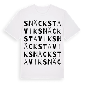 Snäckstavik ordlek t-shirt – ekologisk bomull t-shirt från Pinshirt