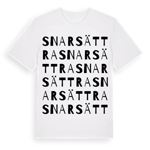 Snarsättra ordlek t-shirt – ekologisk bomull t-shirt från Pinshirt