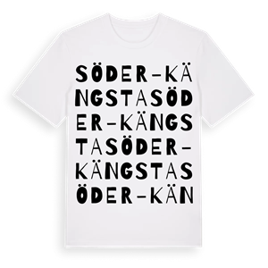 Söder-Kängsta ordlek t-shirt – ekologisk bomull t-shirt från Pinshirt