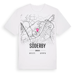 Söderby karta t-shirt – ekologisk bomull t-shirt från Pinshirt