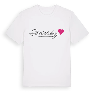 Söderby hjärta t-shirt – ekologisk bomull t-shirt från Pinshirt