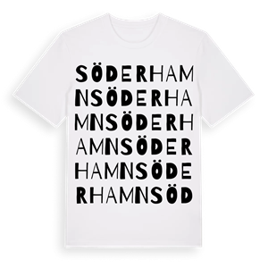 Söderhamn ordlek t-shirt – ekologisk bomull t-shirt från Pinshirt