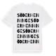 White t-shirt med Söderhenninge ordlek t-shirt