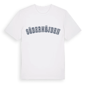 Söderhöjden college t-shirt – ekologisk bomull t-shirt från Pinshirt