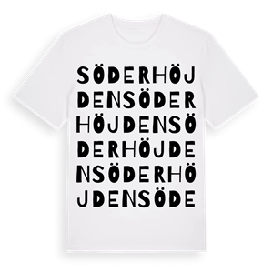 Söderhöjden ordlek t-shirt – ekologisk bomull t-shirt från Pinshirt