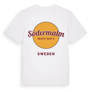 Södermalm cirkel t-shirt – ekologisk bomull t-shirt från Pinshirt