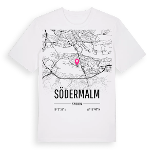 Södermalm karta t-shirt – ekologisk bomull t-shirt från Pinshirt