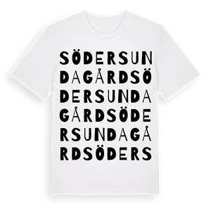 Södersunda gård ordlek t-shirt – ekologisk bomull t-shirt från Pinshirt