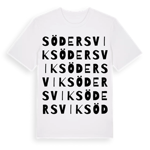 Södersvik ordlek t-shirt – ekologisk bomull t-shirt från Pinshirt