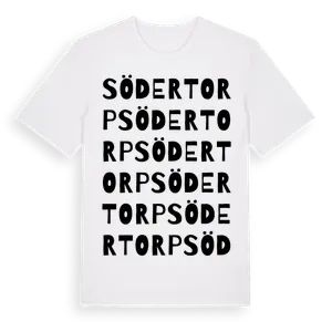 Södertorp ordlek t-shirt – ekologisk bomull t-shirt från Pinshirt