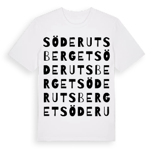 Söderutsberget ordlek t-shirt – ekologisk bomull t-shirt från Pinshirt