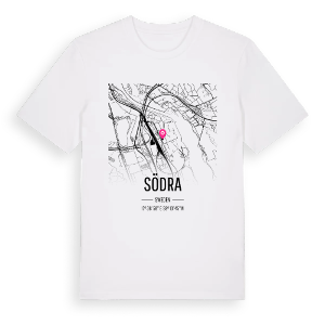 Södra karta t-shirt – ekologisk bomull t-shirt från Pinshirt