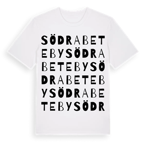 Södra Beteby ordlek t-shirt – ekologisk bomull t-shirt från Pinshirt