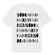 White t-shirt med Södra Hammarbyhamnen ordlek t-shirt