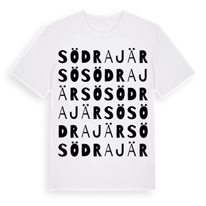Södra Järsö ordlek t-shirt – ekologisk bomull t-shirt från Pinshirt