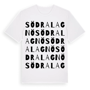 Södra Lagnö ordlek t-shirt – ekologisk bomull t-shirt från Pinshirt