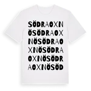 Södra Oxnö ordlek t-shirt – ekologisk bomull t-shirt från Pinshirt